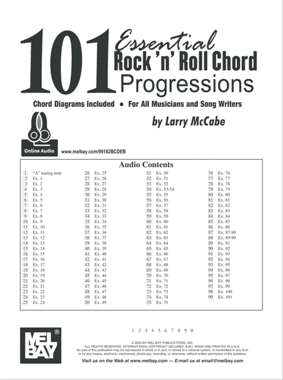101 Essential Rock 'N' Roll Chord Progressions Electric Guitar scores gallery preview page 2