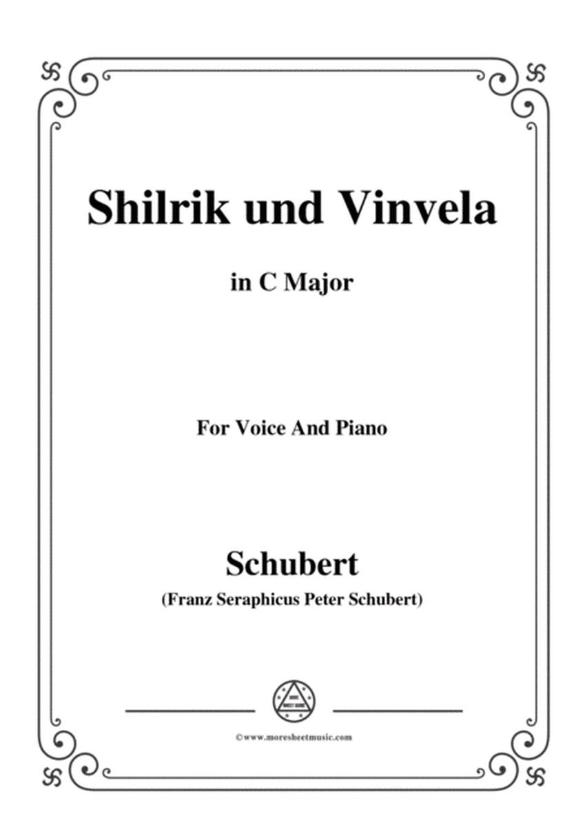 Schubert-Shilrik und Vinvela,in C Major,for Voice&Piano image number null
