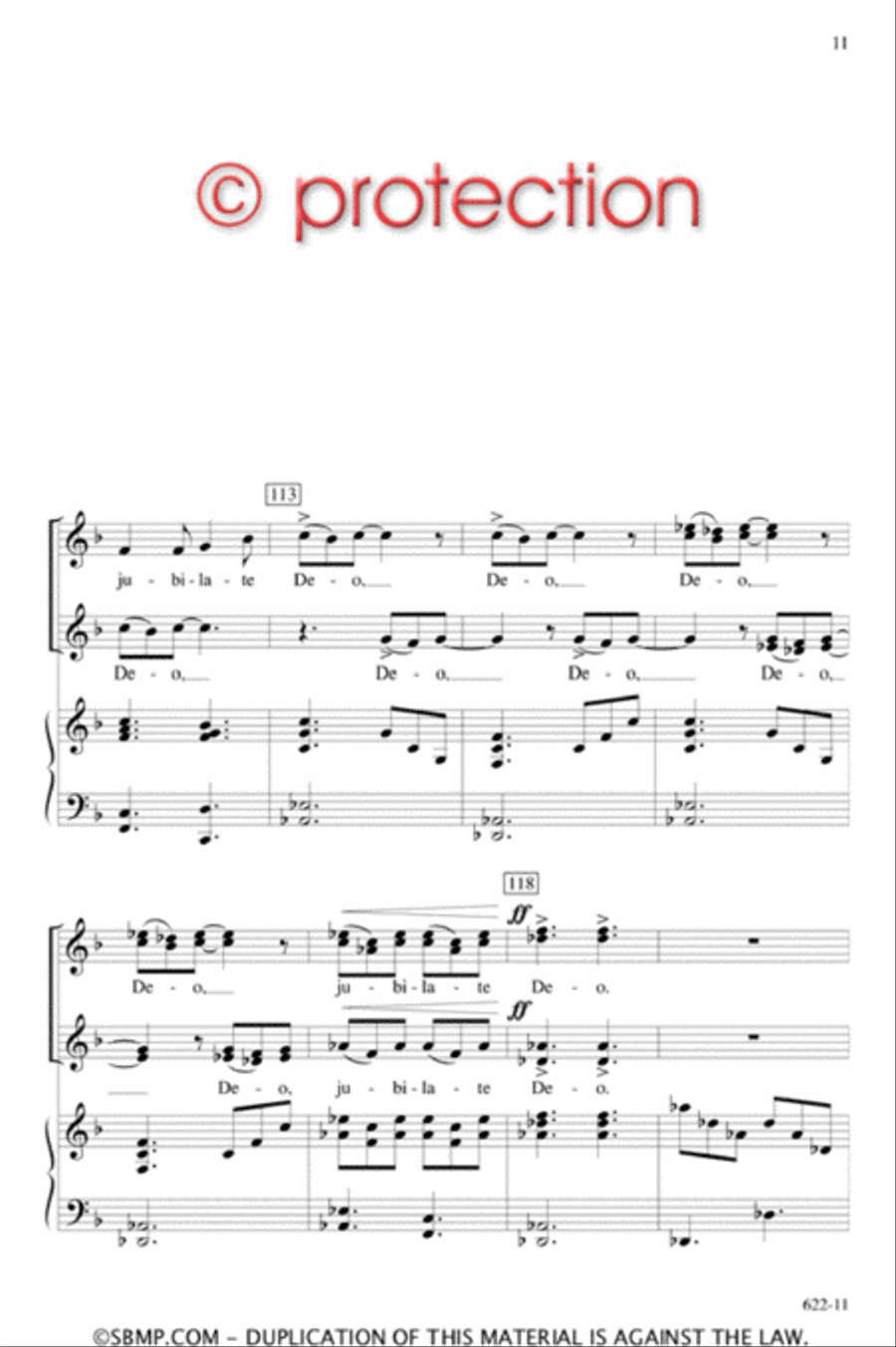 Jubilate Deo - SSA Octavo SSA scores gallery preview page 11