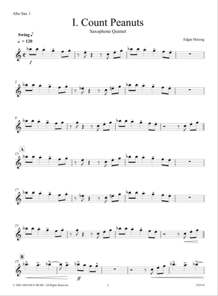 Get Blue Saxophone Quintet scores gallery preview page 2