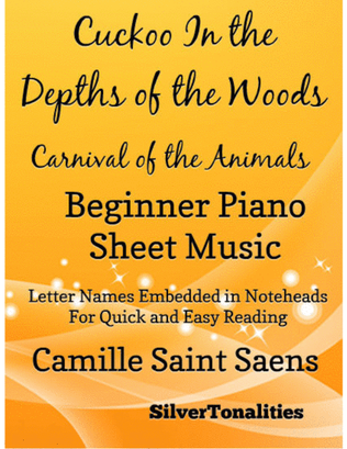 Book cover for Cuckoo In the Depths of the Woods Carnival of the Animals Beginner Piano Sheet Music
