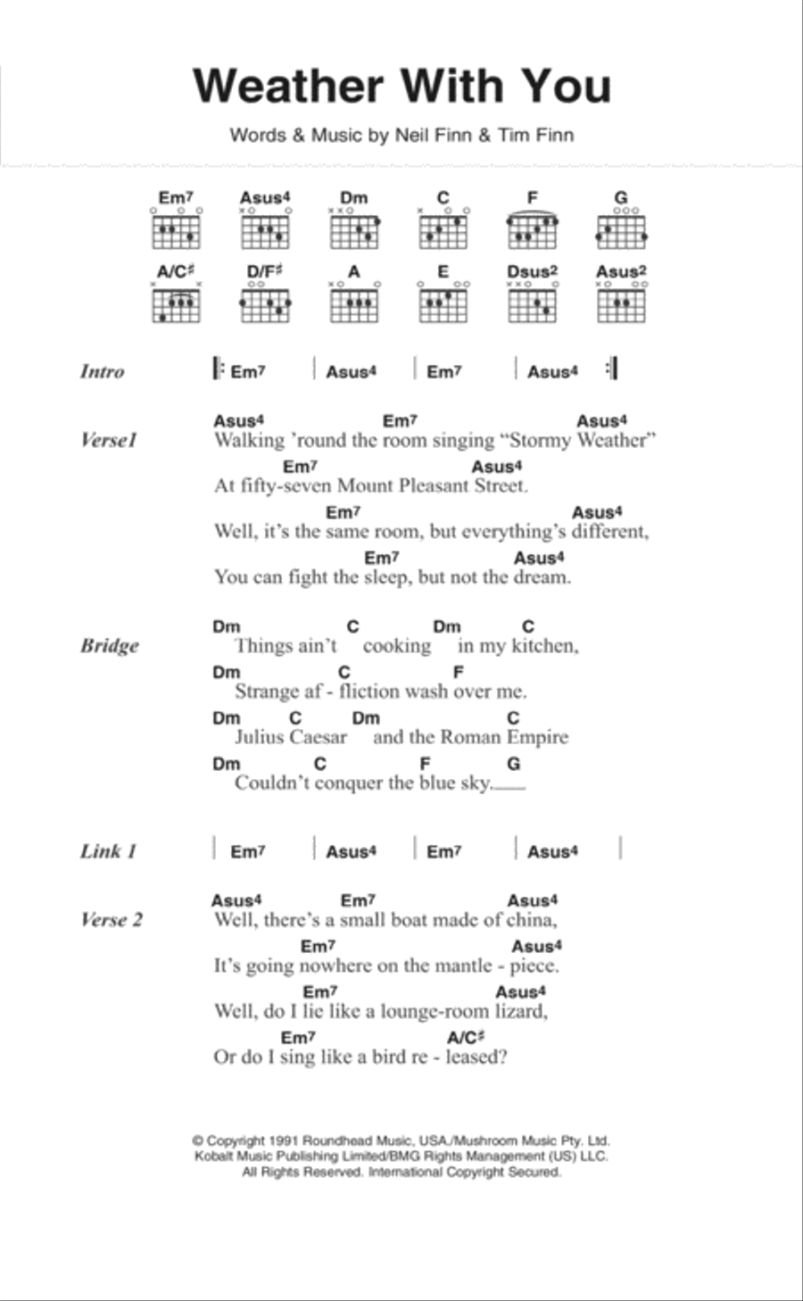 Weather With You Acoustic Guitar scores gallery preview page 1