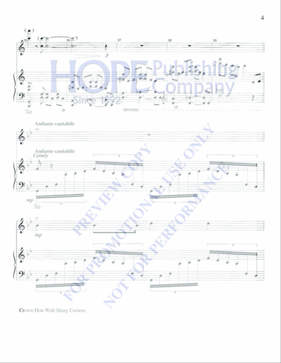 Crown Him with Many Crowns Percussion scores gallery preview page 5