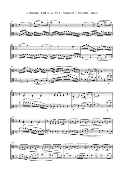 Kalliwoda, J. - Duet No.2, Mvt. 1, Op. 70 for Two Violas image number null