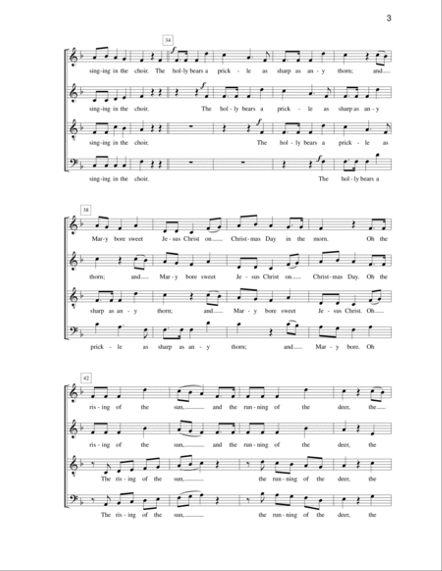 The Holly and the Ivy 4-Part scores gallery preview page 3