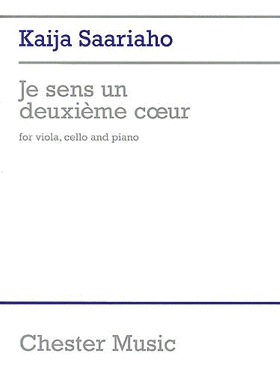 Kaija Saariaho: Je Sens Un Deuxime Coeur (I Feel Another Heart Beating) Piano Trio scores gallery preview page 1