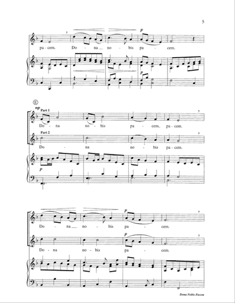 Dona Nobis Pacem Choir scores gallery preview page 5