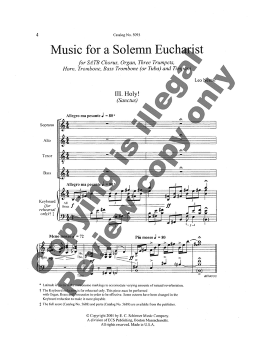 Music for a Solemn Eucharist: 3. Sanctus
