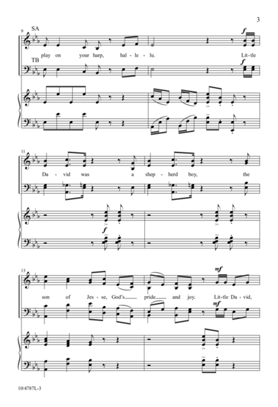 Little David, Play on Your Harp 4-Part scores gallery preview page 3
