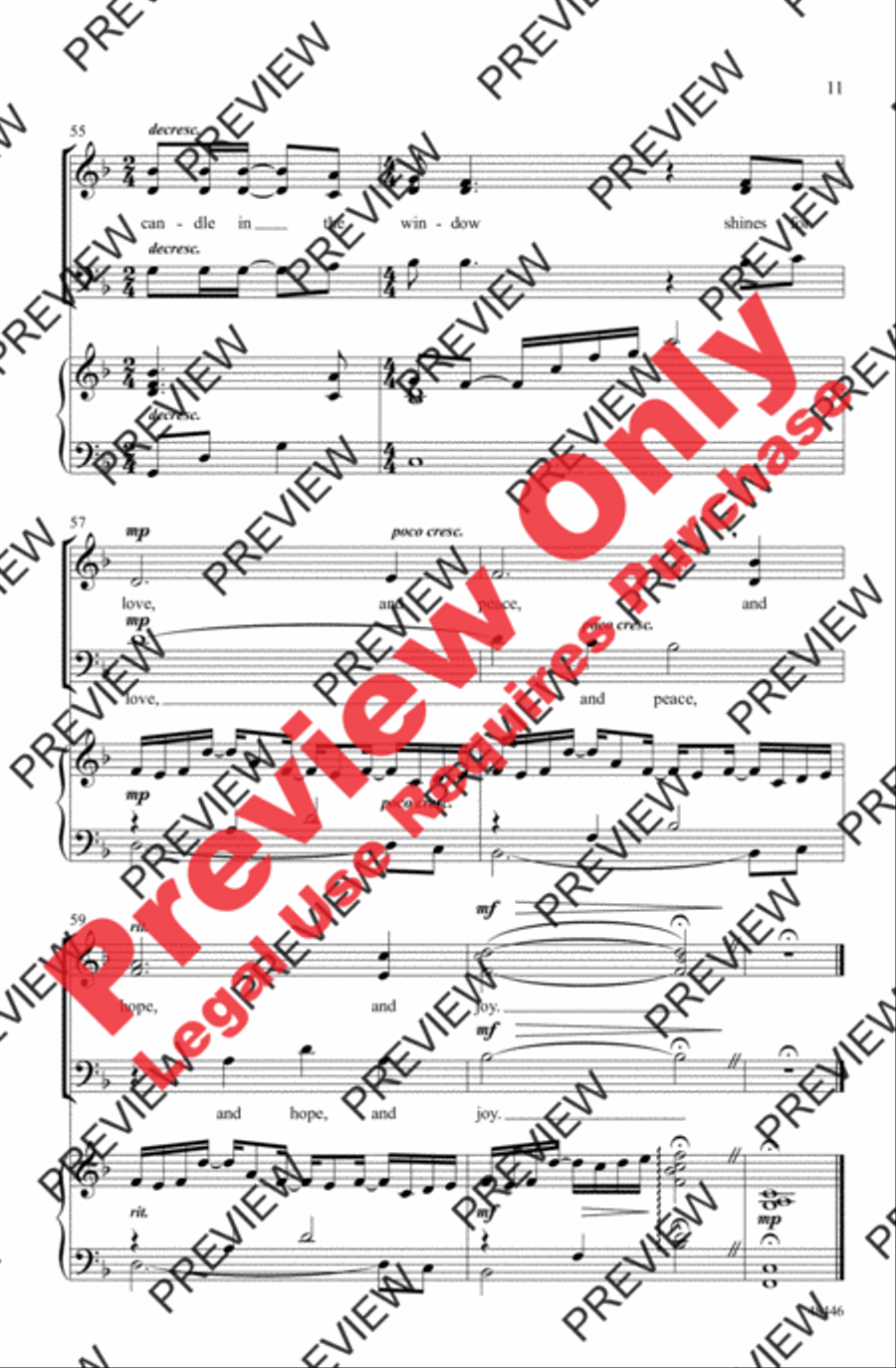 The Candle Is a Symbol 3-Part scores gallery preview page 11