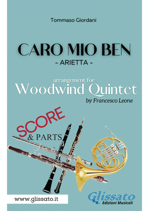 Caro mio ben - Woodwind quintet (score & parts)