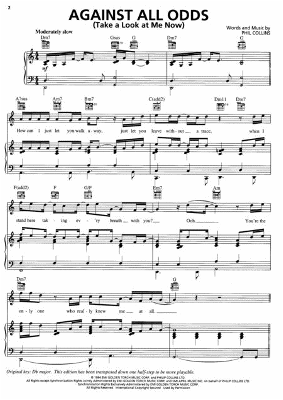 Phil Collins Anthology Piano, Vocal, Guitar scores gallery preview page 2