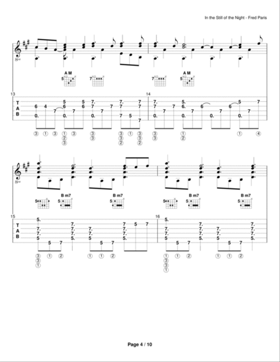 In The Still Of The Night Guitar Solo scores gallery preview page 4
