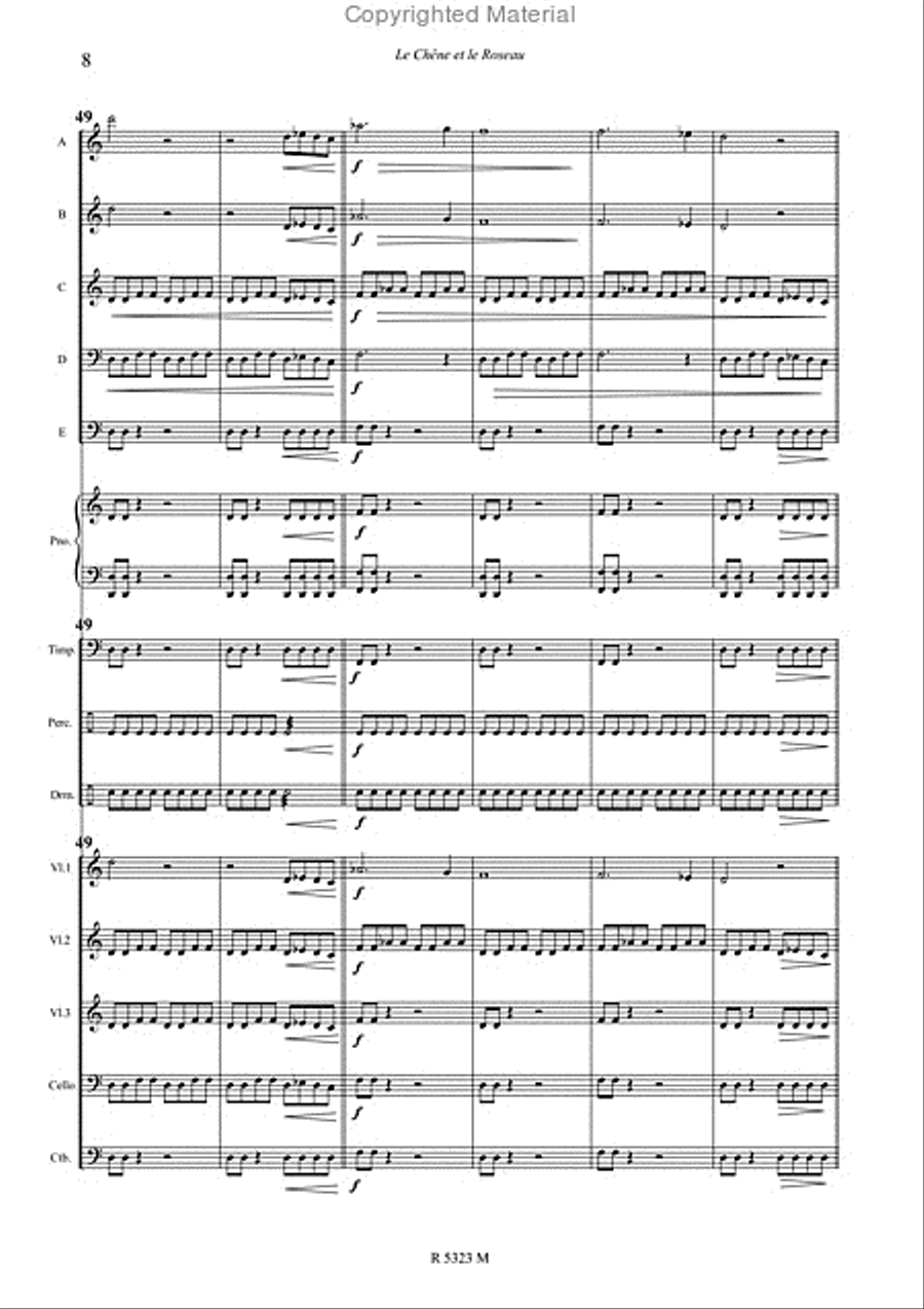 le chene et le roseau Concert Band scores gallery preview page 9