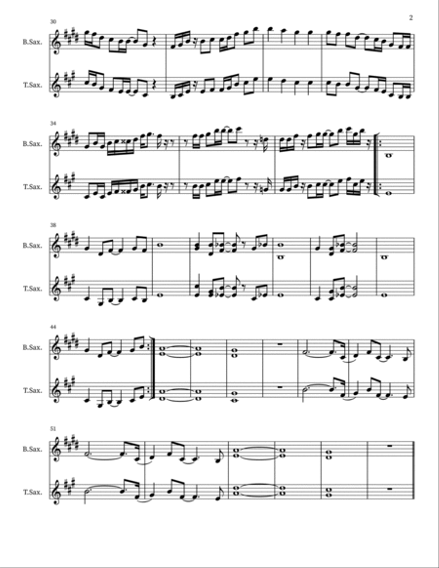 Cure For Pain Tenor Saxophone scores gallery preview page 2