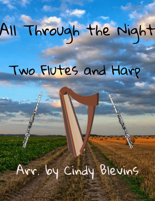 Book cover for All Through the Night, Two Flutes and Harp