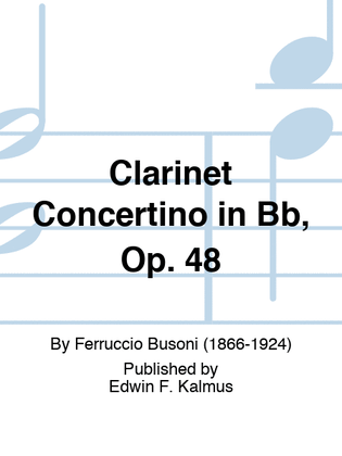 Book cover for Clarinet Concertino in Bb, Op. 48