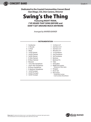 Swing's the Thing: Score