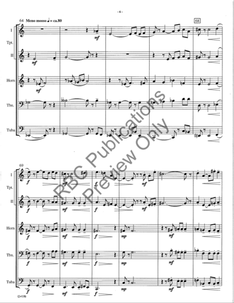 Allegro Maestoso Brass Quintet Brass Quintet scores gallery preview page 7