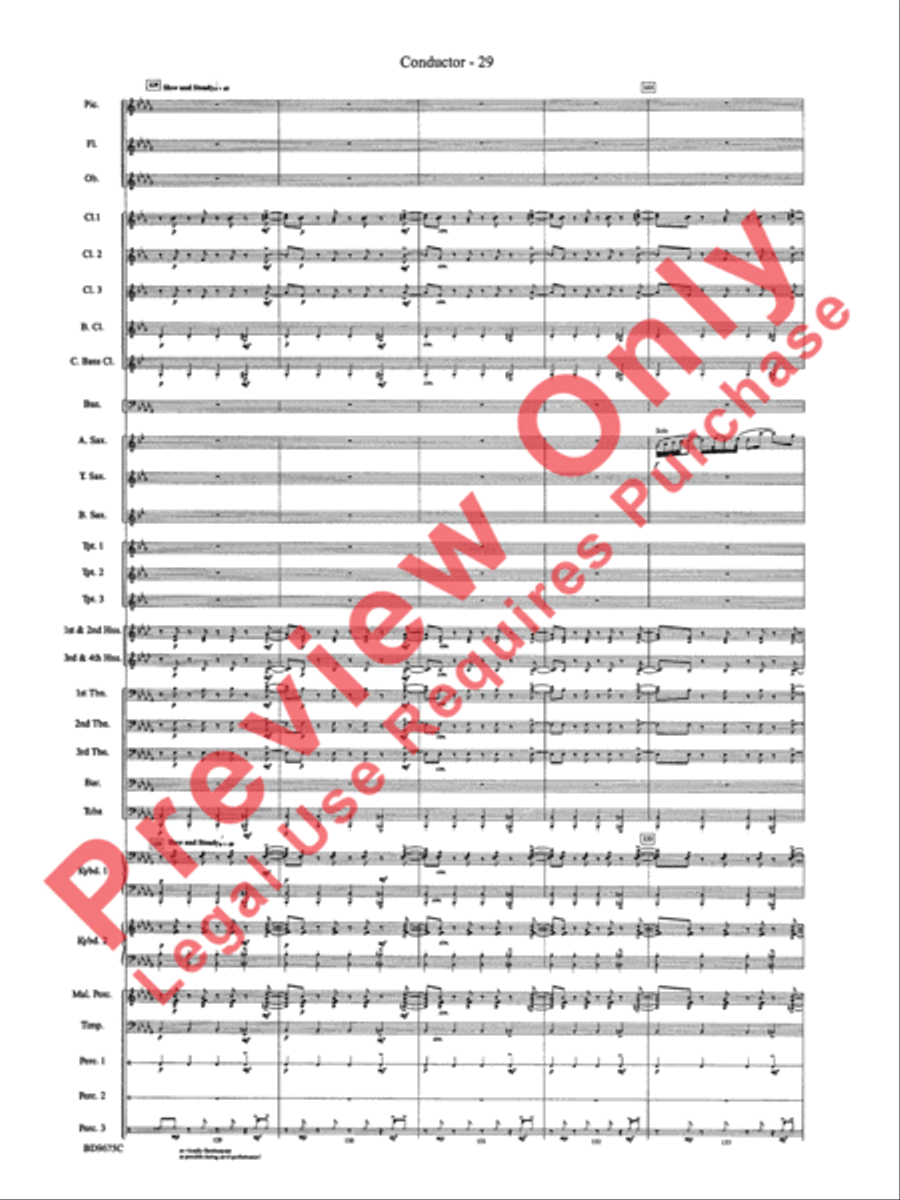 Twelve Seconds to the Moon Concert Band scores gallery preview page 32
