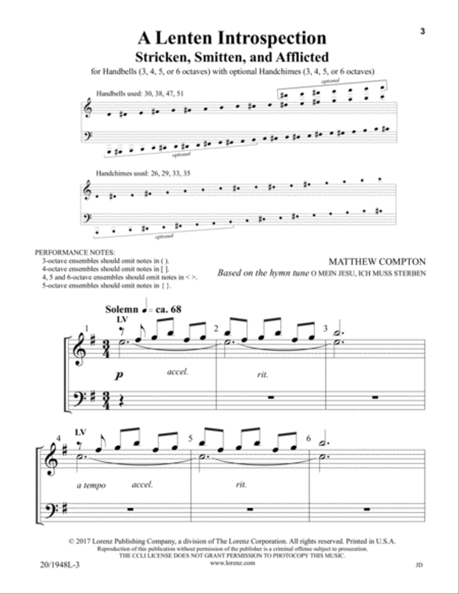 A Lenten Introspection 5-Octaves scores gallery preview page 2