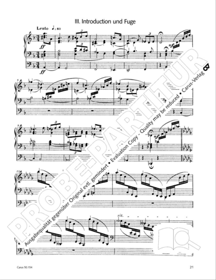 Organ Sonata No. 12 in D flat major Organ Solo scores gallery preview page 22