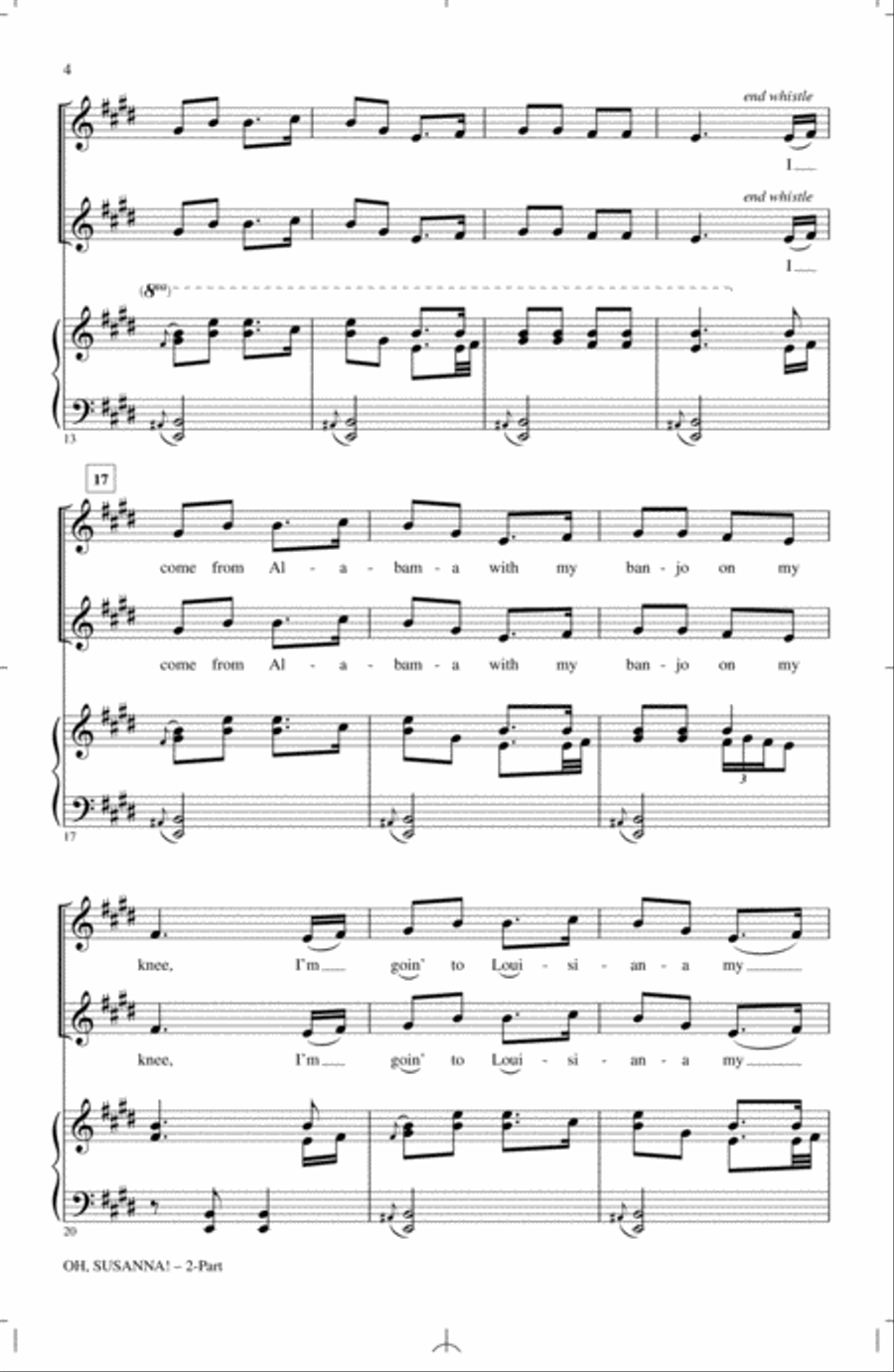 Oh! Susanna 2-Part scores gallery preview page 2