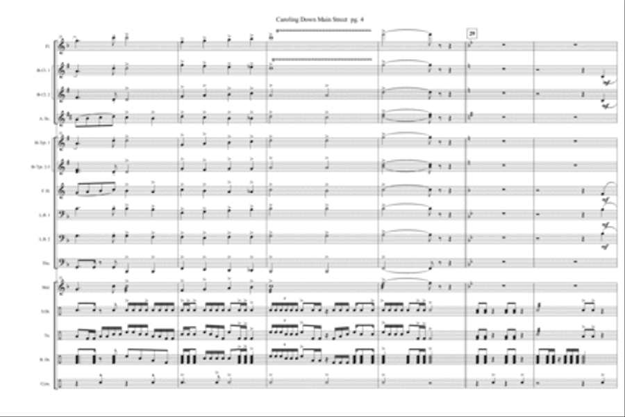 Caroling Down Main Street Marching Band scores gallery preview page 5