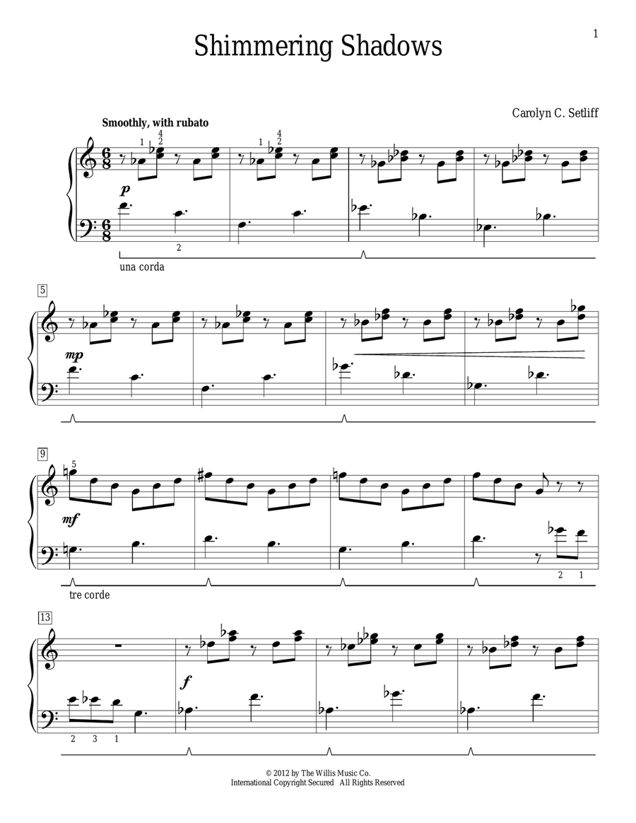 Shimmering Shadows Piano Method scores gallery preview page 1