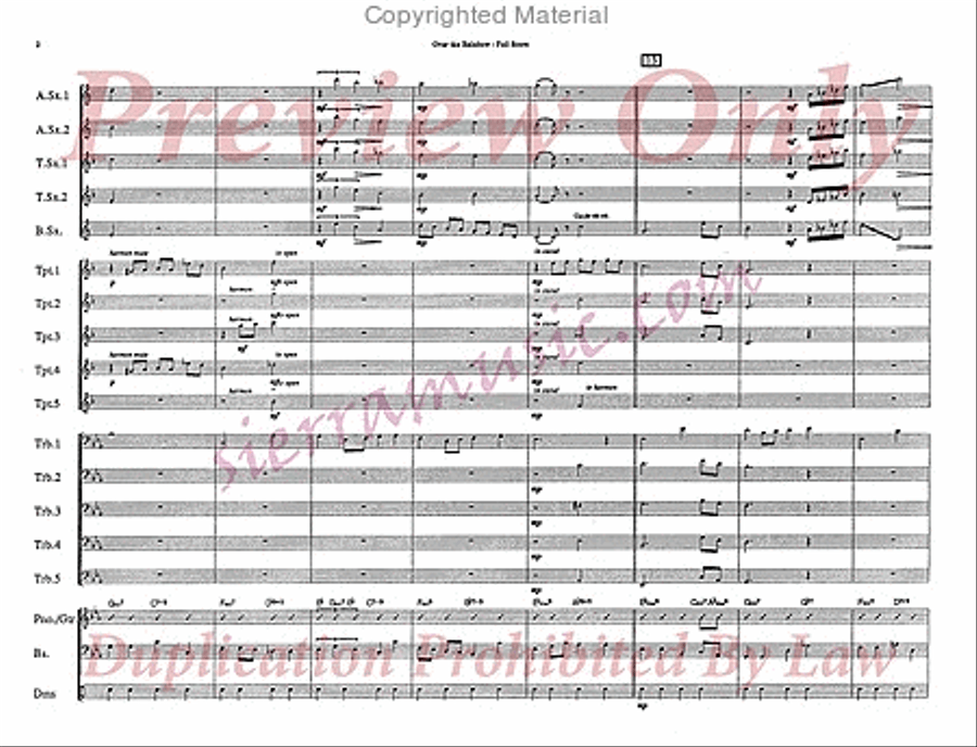 Over The Rainbow Jazz Ensemble scores gallery preview page 3