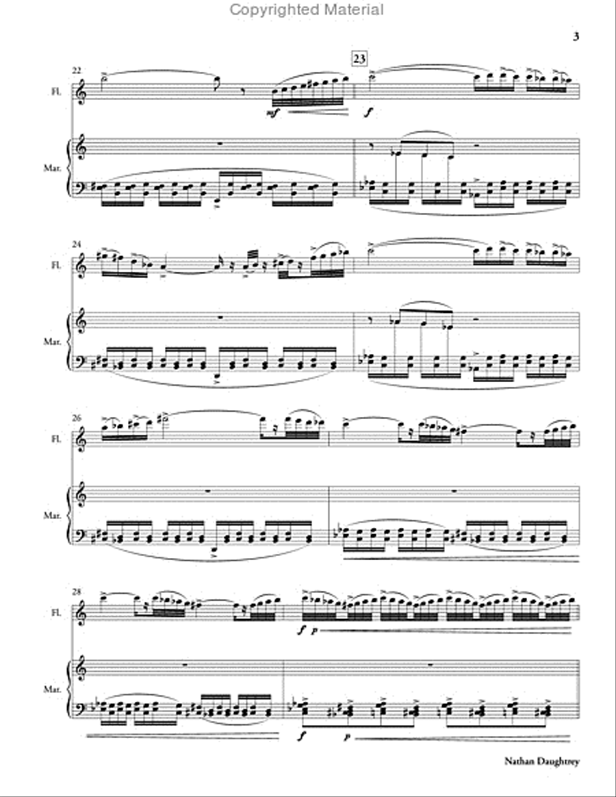 Extraordinary Correspondence, An (score & parts) Flute scores gallery preview page 4