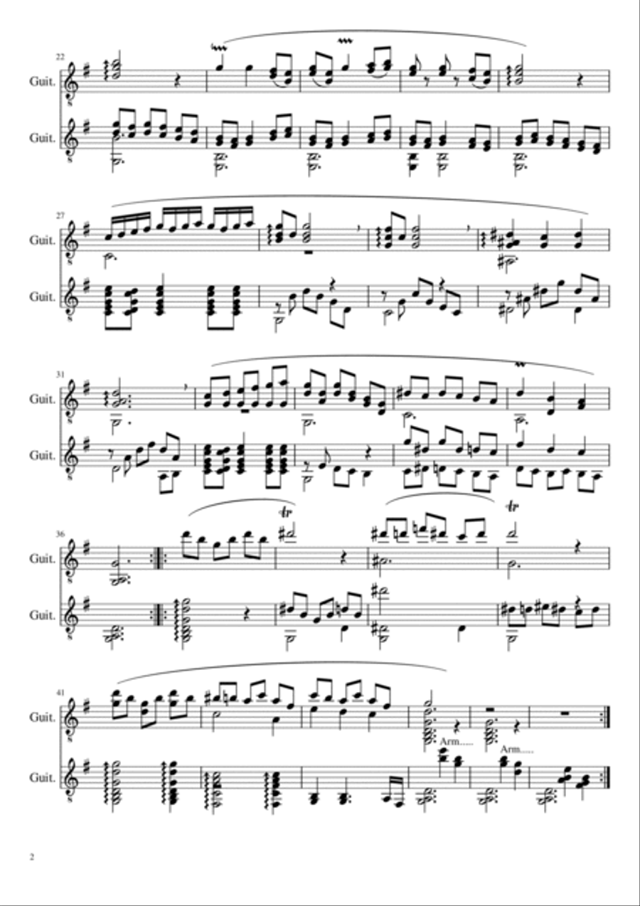 A orillas del mar de Canarias: III-Vals de las estrellas fugaces Acoustic Guitar scores gallery preview page 2