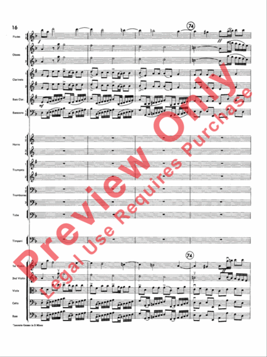Concerto Grosso in D Minor Full Orchestra scores gallery preview page 17