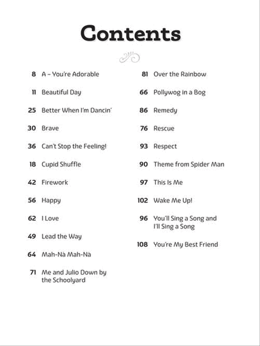 Uplifting & Inspiring Songs for Kids Easy Piano scores gallery preview page 3