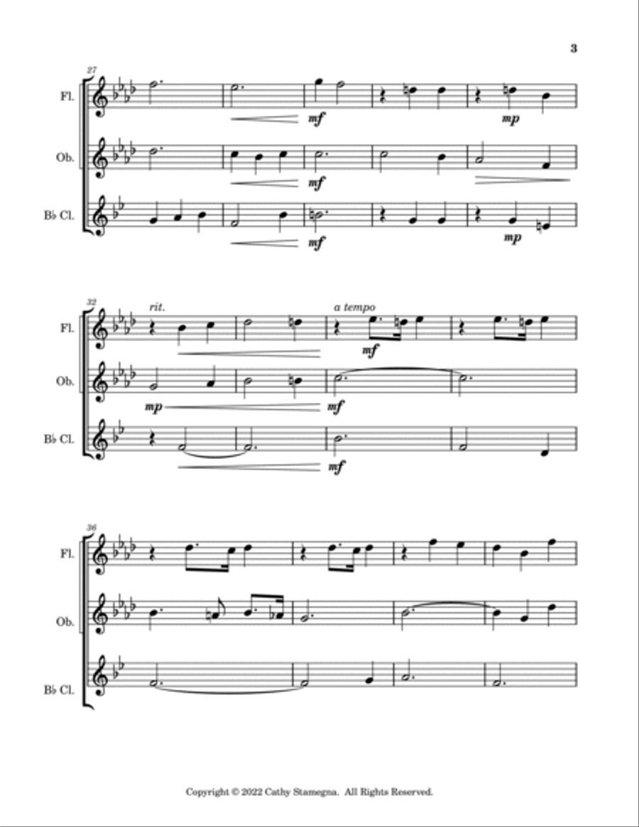 Till We Meet Again - Woodwind Trio (Flute, Oboe, Bb Clarinet) Woodwind Trio scores gallery preview page 4