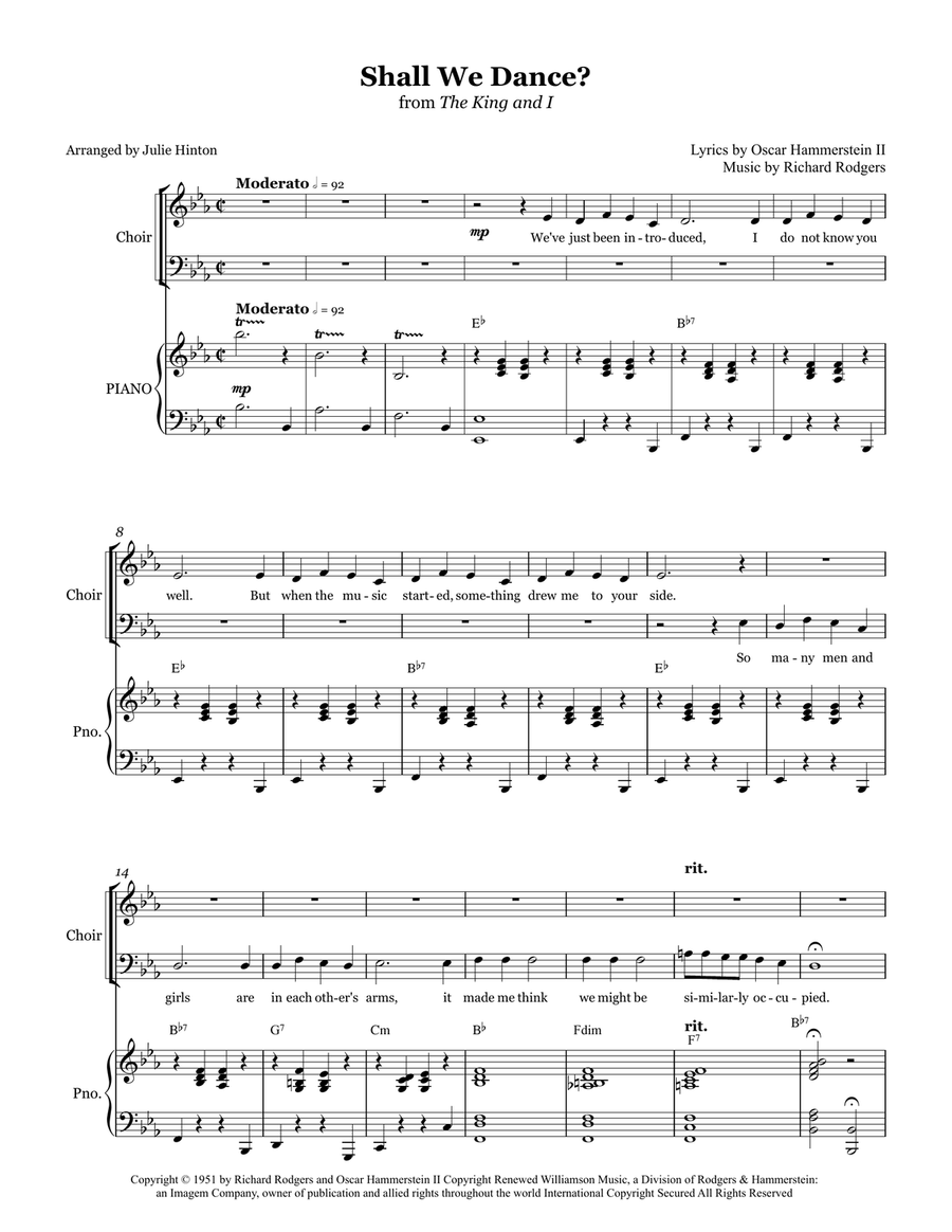 Shall We Dance? Divisi scores gallery preview page 2