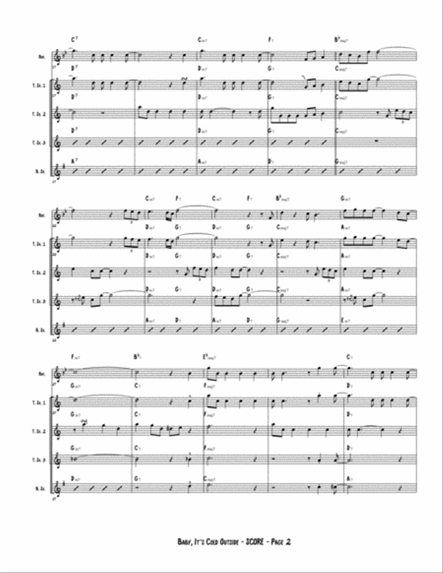 Baby, It's Cold Outside Jazz Ensemble scores gallery preview page 4