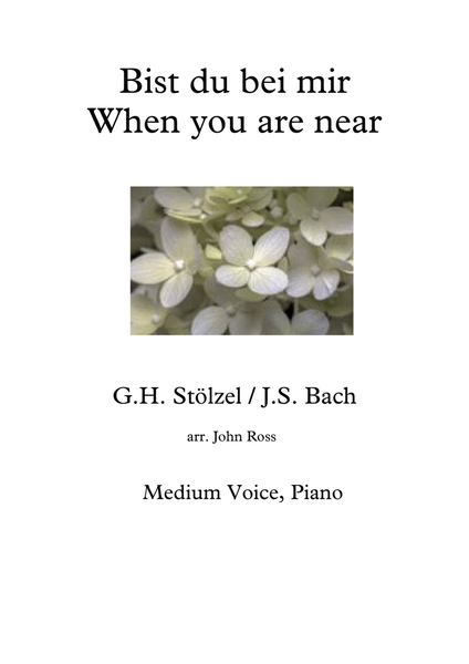 Bist du bei mir / When you are near - Medium voice, Piano image number null