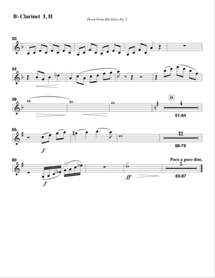 Down From His Glory--Parts.pdf Full Orchestra scores gallery preview page 5