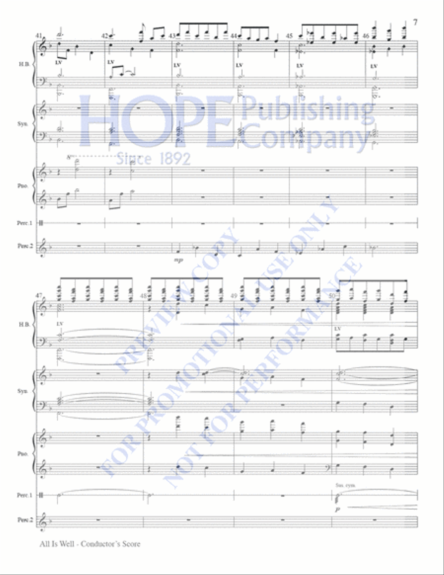 All Is Well All Is Well Handbell Choir scores gallery preview page 7