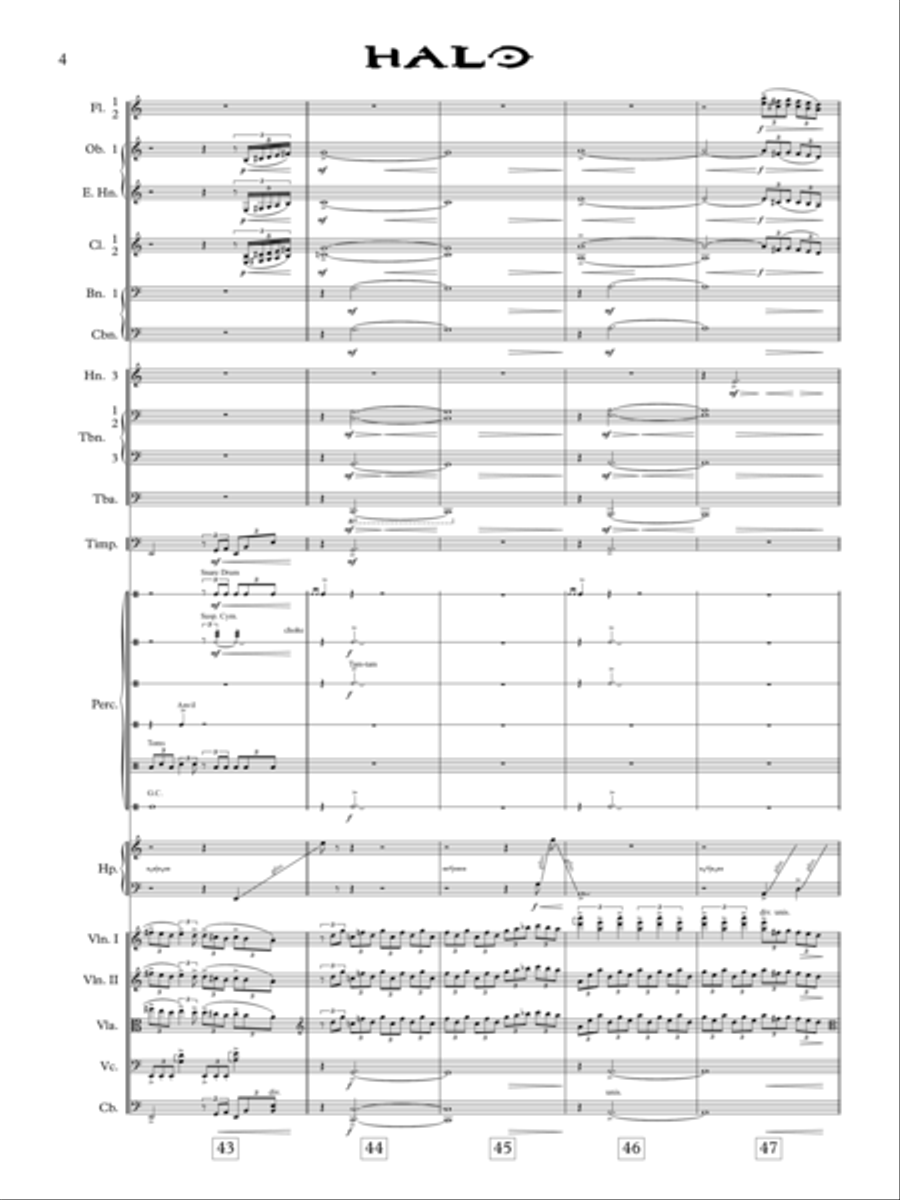 Halo - Score Only Full Orchestra scores gallery preview page 6