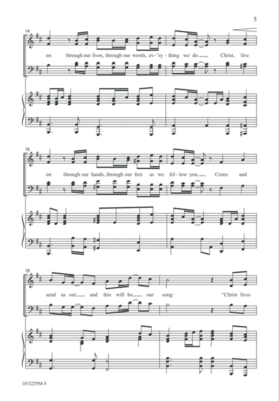 Christ Lives On 4-Part scores gallery preview page 5