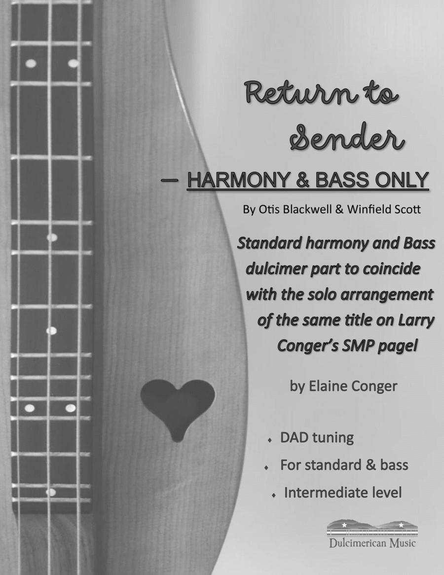 Return To Sender Dulcimer scores gallery preview page 1