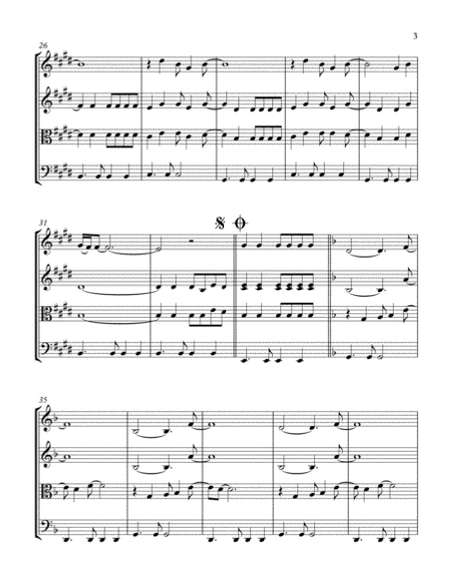 And I Love Her And I Love Her String Quartet scores gallery preview page 3