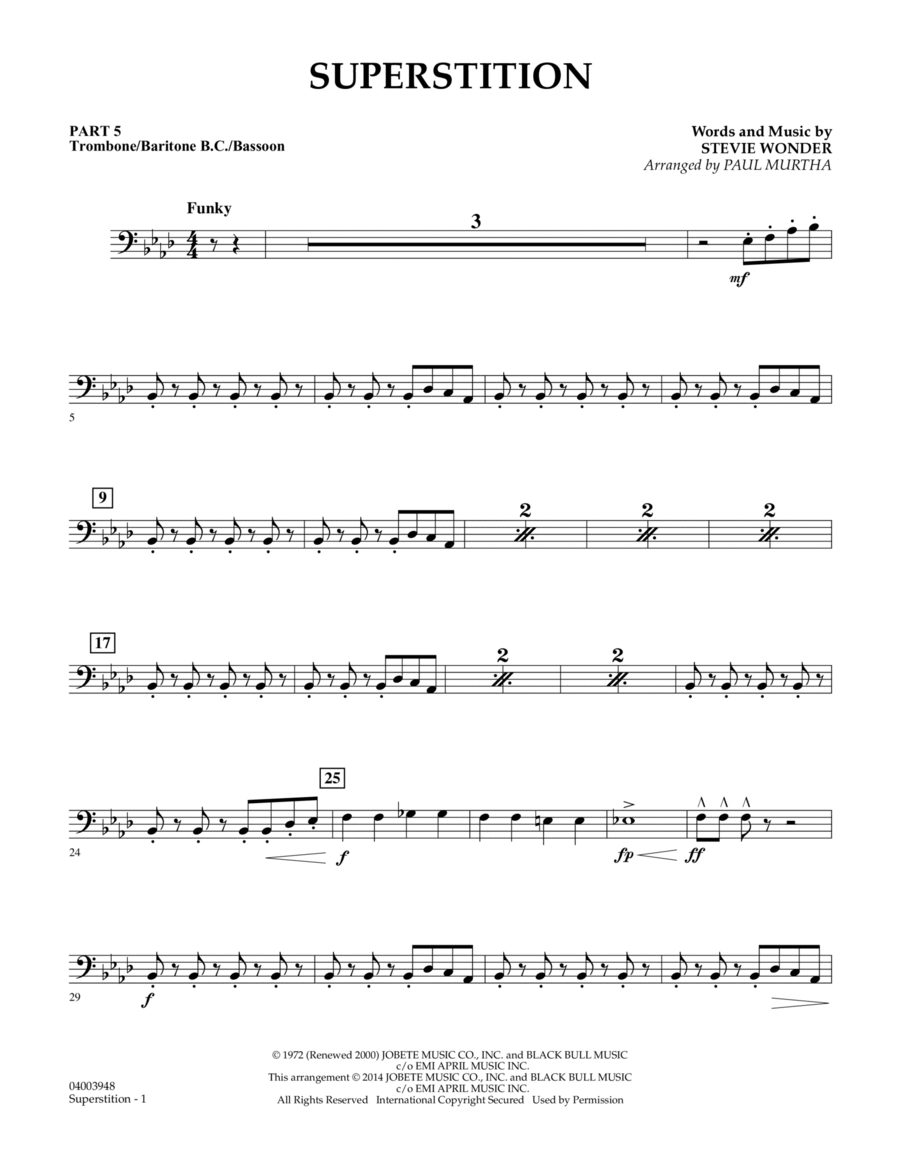 Superstition - Pt.5 - Trombone/Bar. B.C./Bsn.