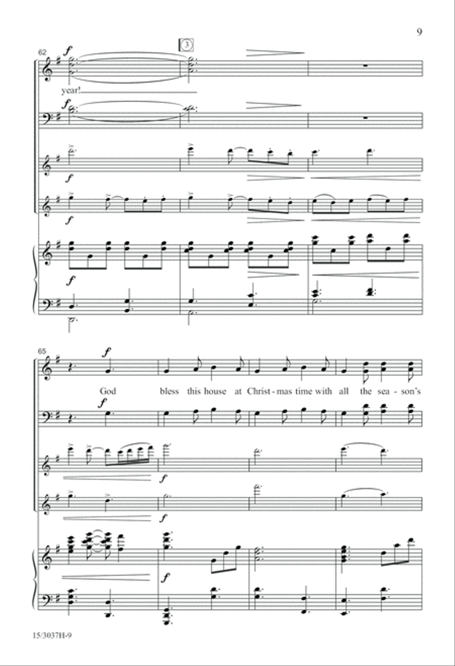 Here We Come A-Caroling Here We Come A-Caroling 4-Part scores gallery preview page 9
