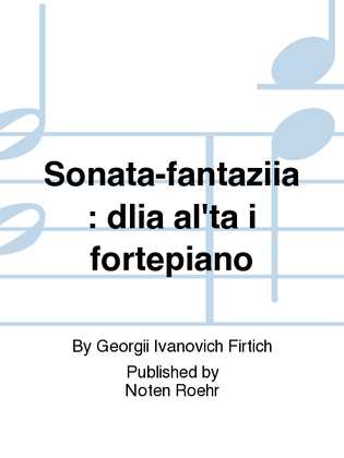 Book cover for Sonata-fantaziia