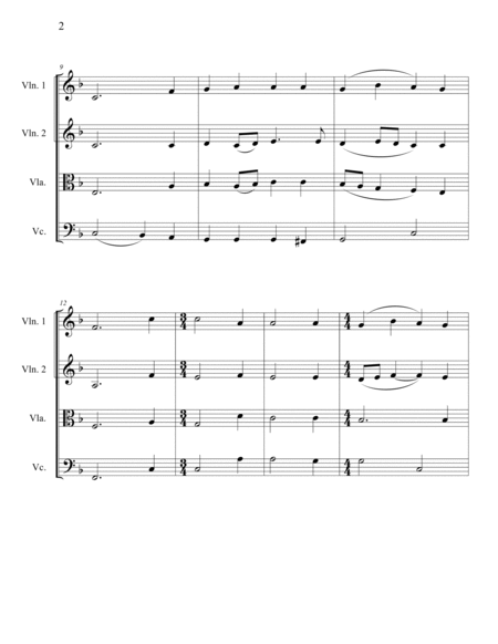 Nine Christmas Chorales (for string quartet)