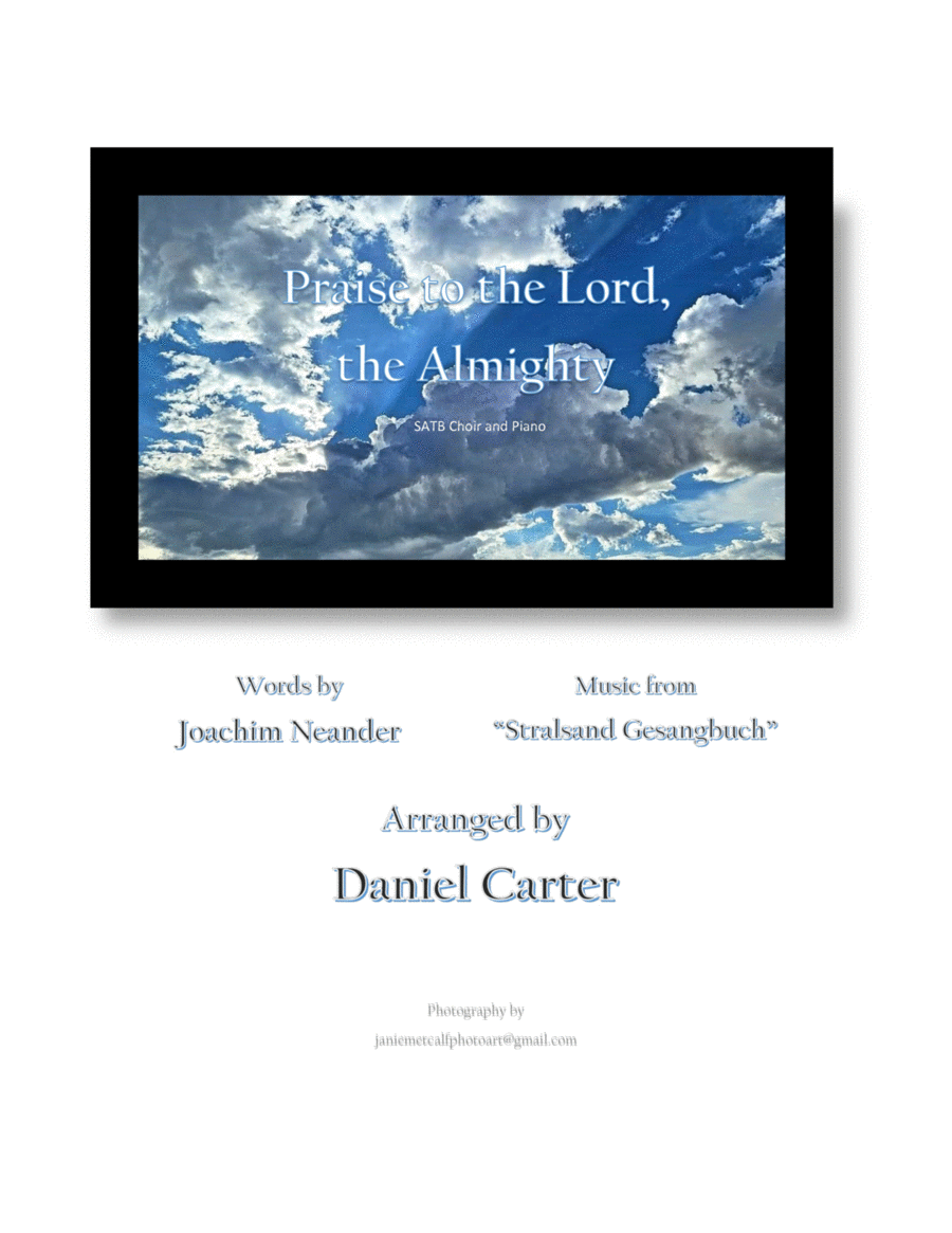 Praise to the Lord, the Almighty—SATB Choir and Piano image number null