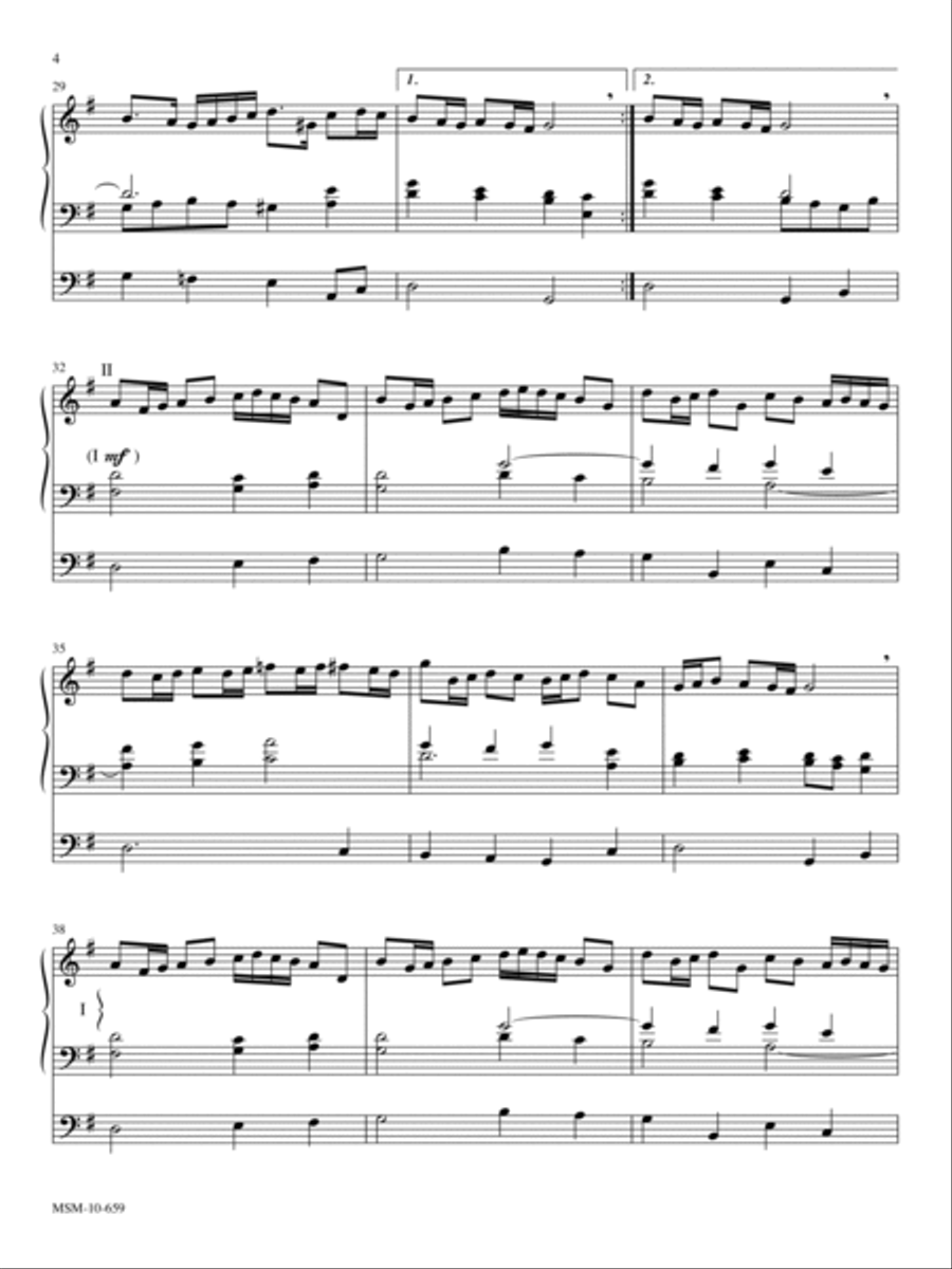 Processional and Trumpet Tune on CWM Rhondda Trumpet scores gallery preview page 3